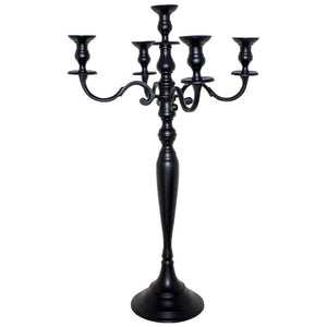 Black 5 Lite Candelabra 70cm