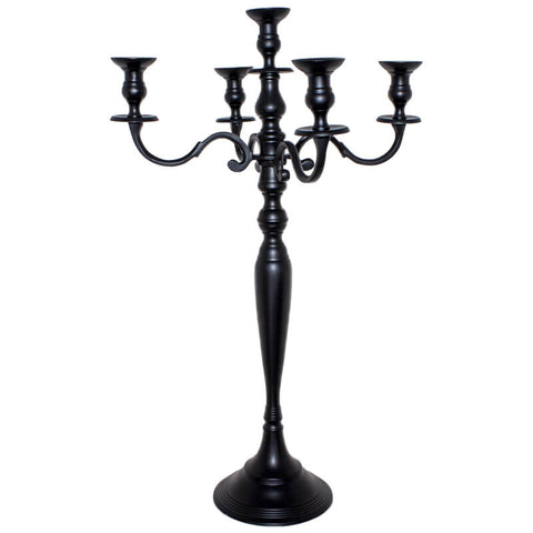 Black 5 Lite Candelabra 70cm