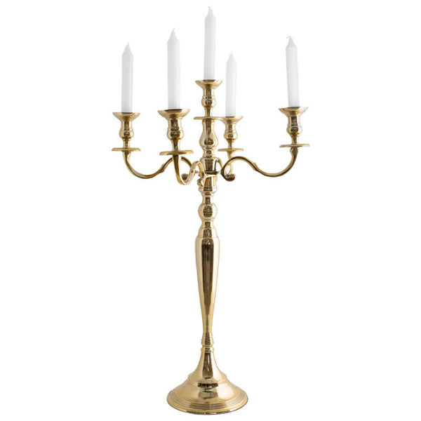 Gold 5 Lite Candelabra 70cm