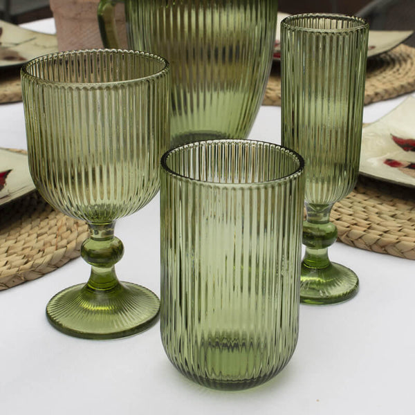 Diva Green Wine Glass 350ml Set of 6