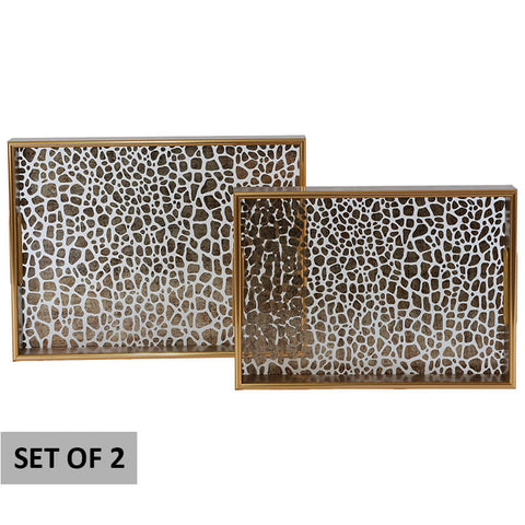 Gold Hide Trays Set of 2