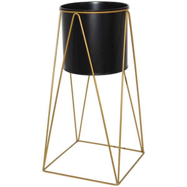 Black & Gold Plant Stand 50cm