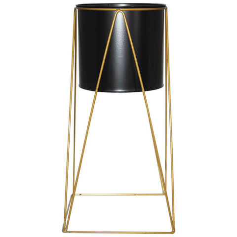 Black & Gold Plant Stand 50cm