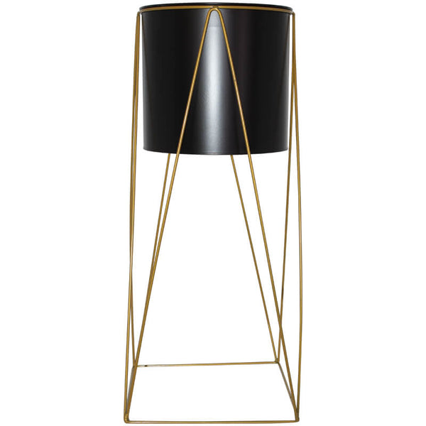 Black & Gold Plant Stand 70cm