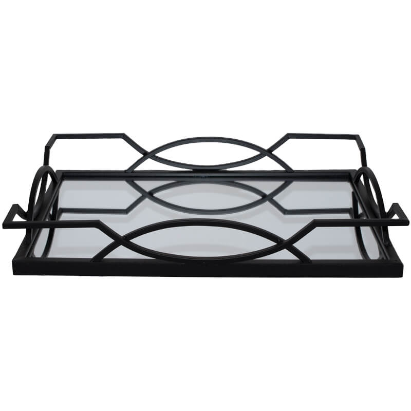 Black Metro Round Tray 53cm