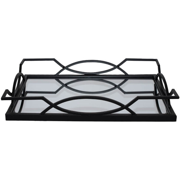 Black Metro Round Tray 53cm