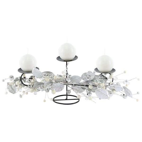 Silver Three Candle Holder 80cm