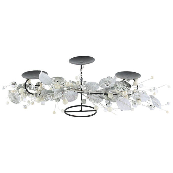 Silver Three Candle Holder 80cm