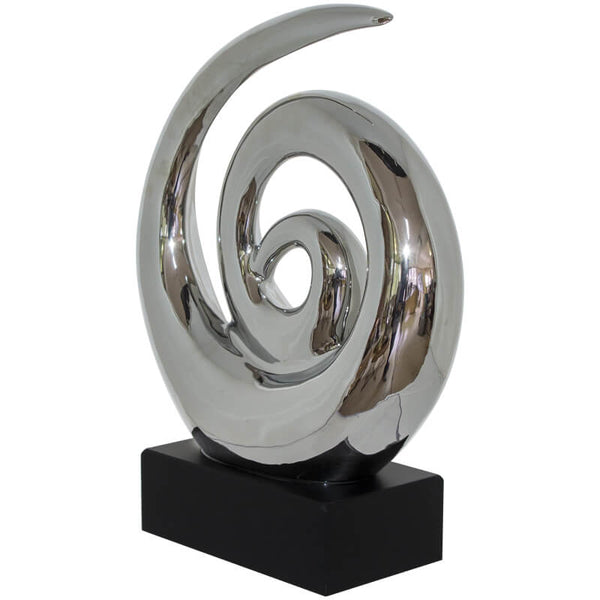 Silver Vortex Sculpture