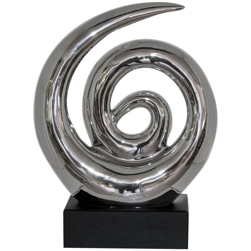 Silver Vortex Sculpture