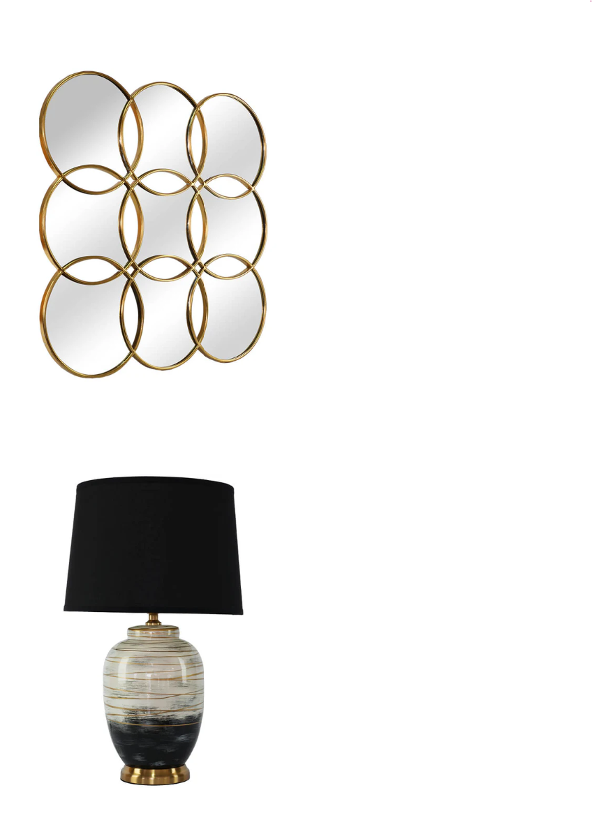 Duarre Wall Art & Desert Lamp Combo