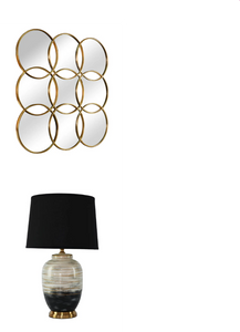 Duarre Wall Art & Desert Lamp Combo