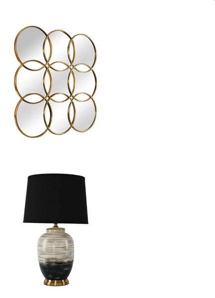 Duarre Wall Art & Desert Lamp Combo