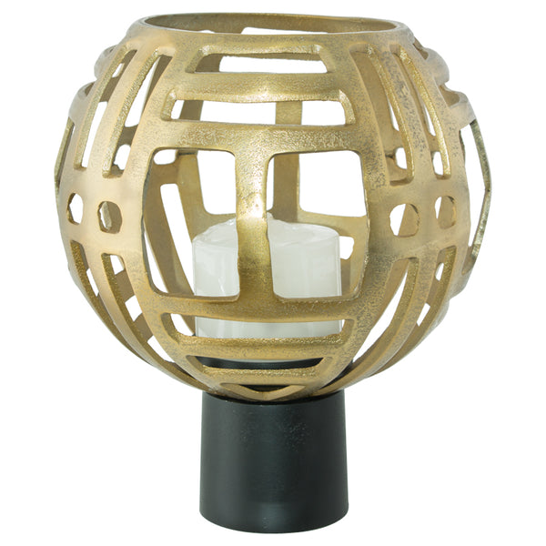 Gold & Black Candle Holder