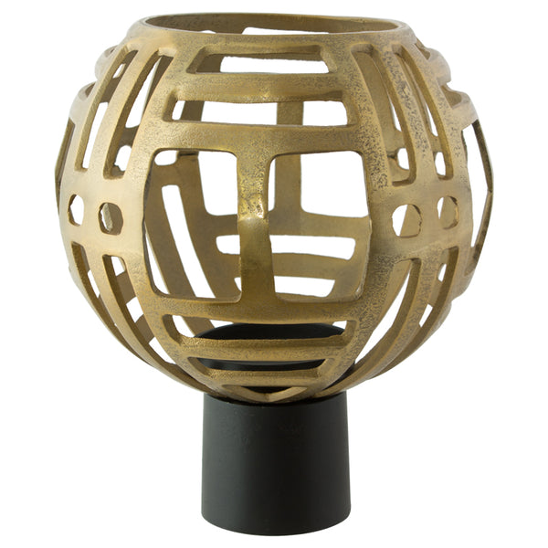 Gold & Black Candle Holder