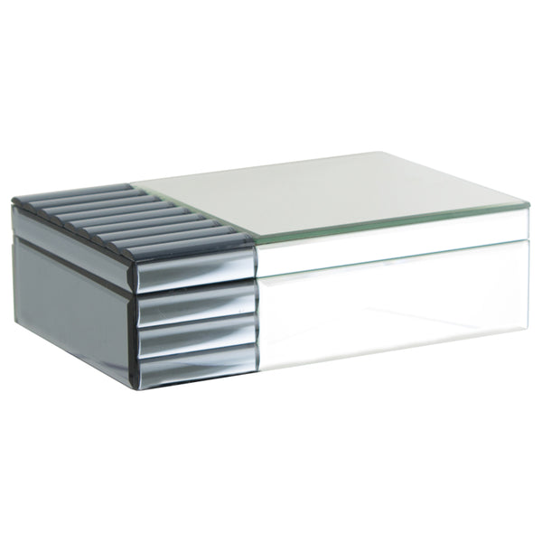 Grey & Mirror Jewellery Box