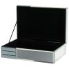 Grey & Mirror Jewellery Box