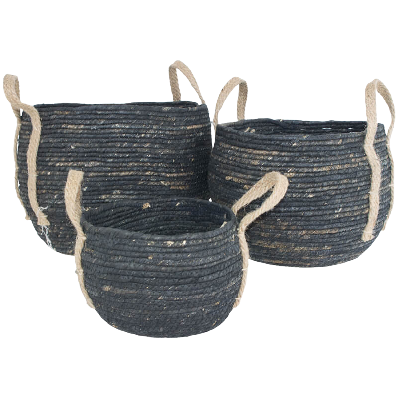 Black Basket Set/3